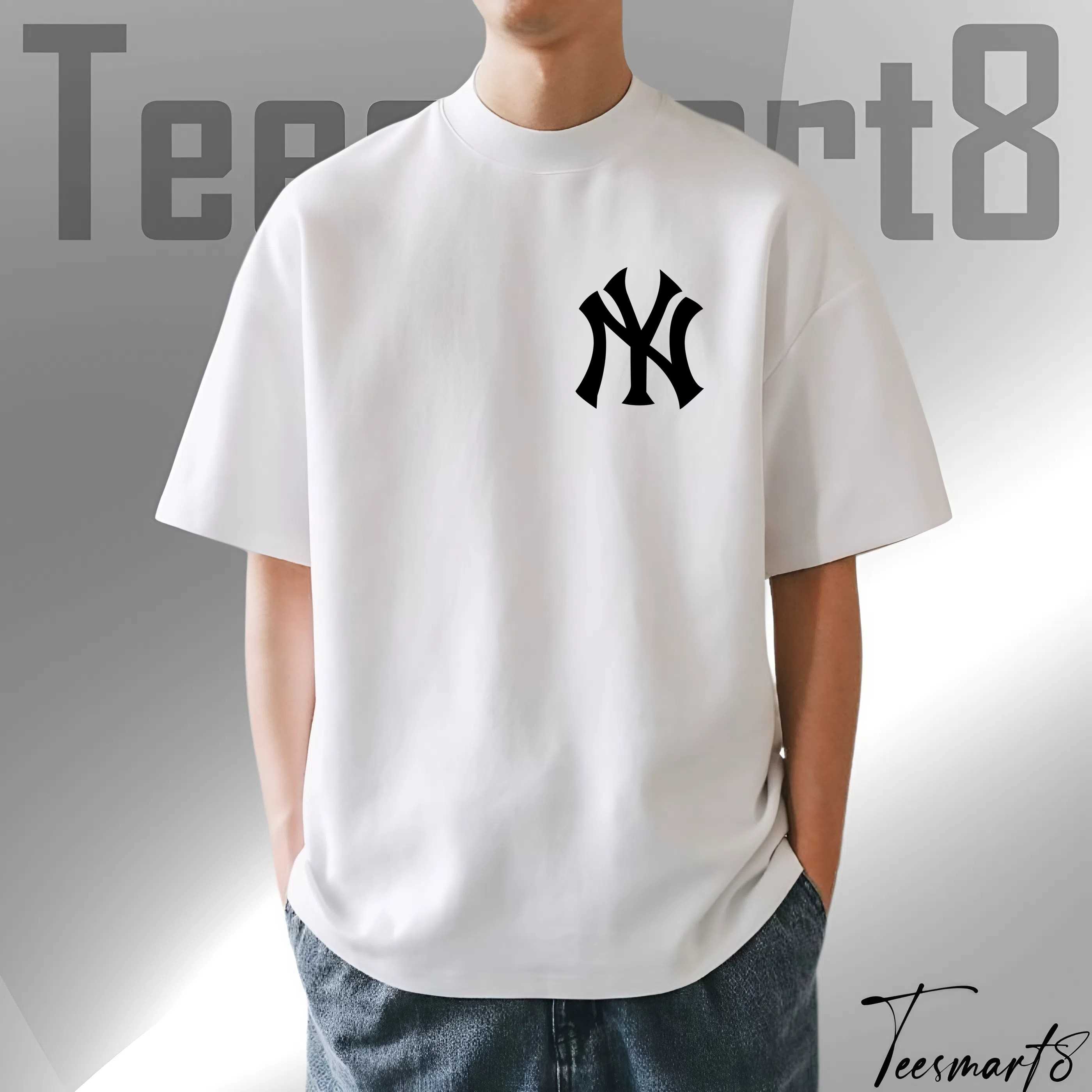Ny Yankees Classic Logo Tee – Minimal Baseball Shirt